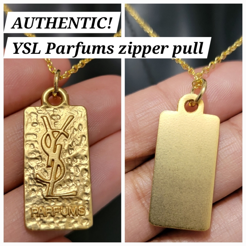 Authentic YSL parfums zipper pull